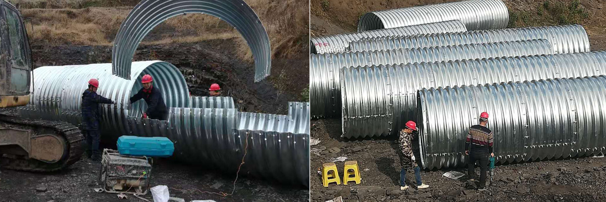 环状圆形整装波形钢管涵